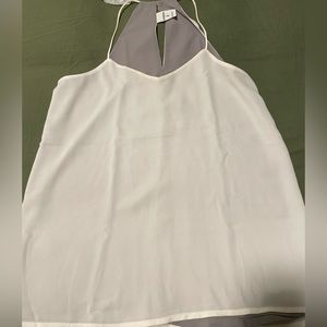 Express white/gray tank top size xs
